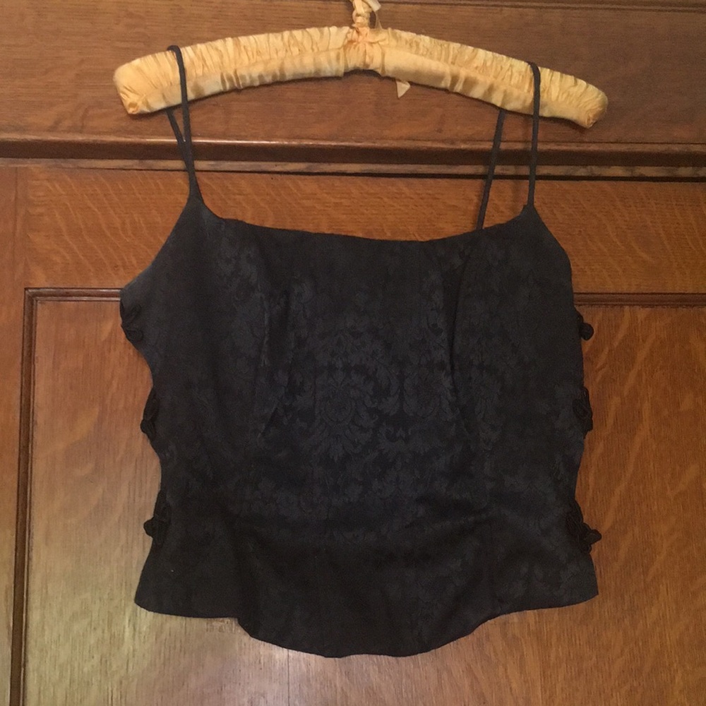 Vintage embossed cutout corset crop top size 10